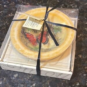NWT Habersham Candle Company Butterfly Garden wax pottery vessel